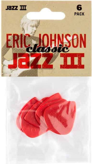 Dunlop Πένες Κιθάρας Eric Johnson Jazz III Σετ 6τμχ