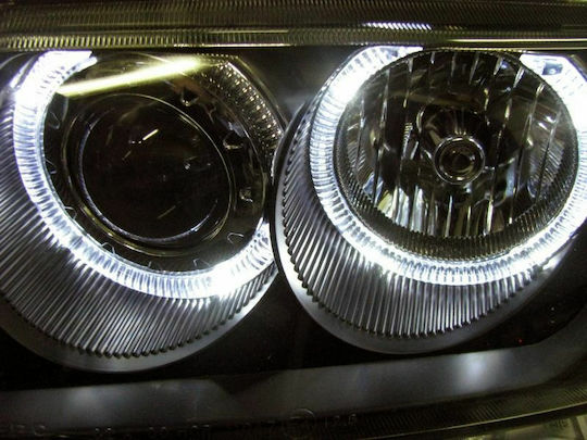 Depo Front Lights Angel Eyes Audi A4 Without H7 Lamps 1995-1998 2 Pieces