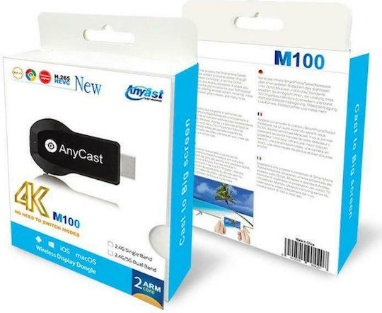 Stick TV inteligent Anycast M100 4K UHD cu Wi-Fi / HDMI