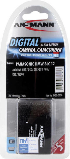 Ansmann Camera Battery A-PAN DMW-BLC12 Lithium Ion (Li-Ion) 1000mAh Compatible with Panasonic