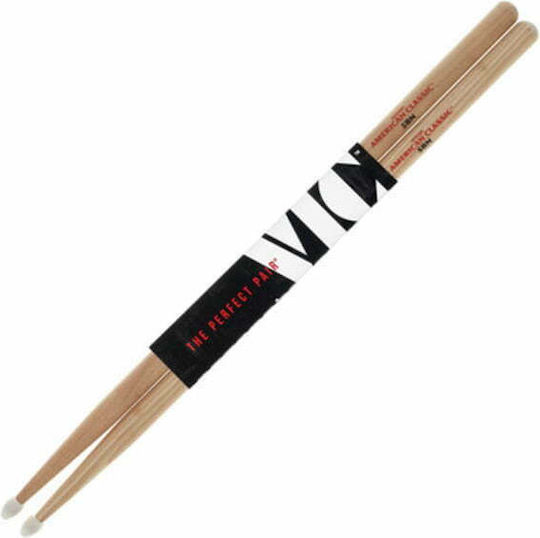Vic Firth Hickory Drumsticks Drums American Classic 5B with Tip Shape Drop