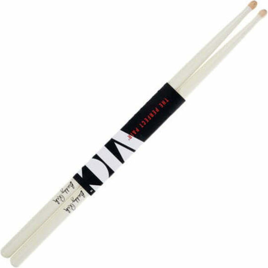 Vic Firth Hickory Μπαγκέτες Ντραμς Signature Series Buddy Rich Blended 5A με Σχήμα Μύτης Barrel σε Λευκό Χρώμα