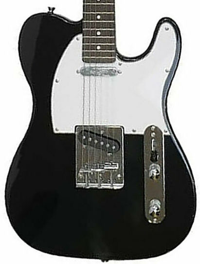 Jacky Jackson LAST34 Elektrische Gitarre Telecaster mit SS Tonabnehmerkonfiguration Black Gloss