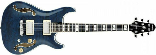 Ibanez AWD83 Chitară Electrică ES cu HH Configurație Doze Transparent Blue