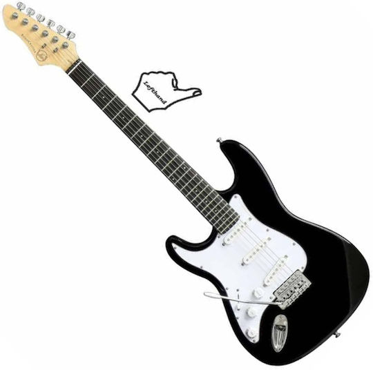Gewa RC - 100 LH Electric Guitar for Left-handed Stratocaster with SSS Pickup Configuration Black