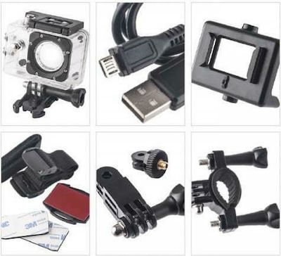 Forever SC-400 Action Camera 4K Ultra HD Υποβρύχια (με Θήκη) με WiFi Μαύρη με Οθόνη 2"