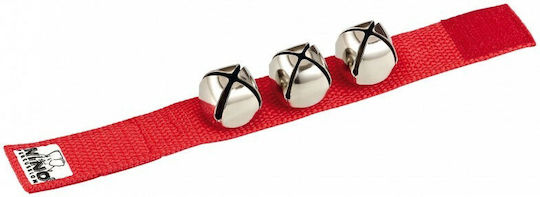Nino Percussion Wrist Bell με 3 Κουδούνια Κόκκινο