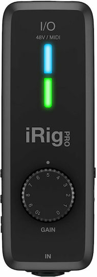 IK Multimedia iRig Pro I/O Εξωτερική Επαγγελματική Κάρτα Ήχου με Σύνδεση USB, Lightning