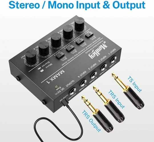 Moukey MAMX-1 Analog Mixer 4 Channels
