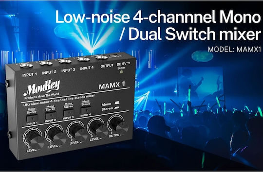 Moukey MAMX-1 Analog Mixer 4 Channels