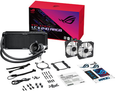 Asus ROG Strix LC II 240 ARGB Wasserkühlung für Prozessor Doppelter Ventilator 120mm für Sockel AM4/1700/1200/115x