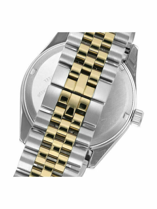 Beverly Hills Polo Club Ανδρικό Ρολόι 41mm Μπαταρίας με Μεταλλικό Μπρασελέ