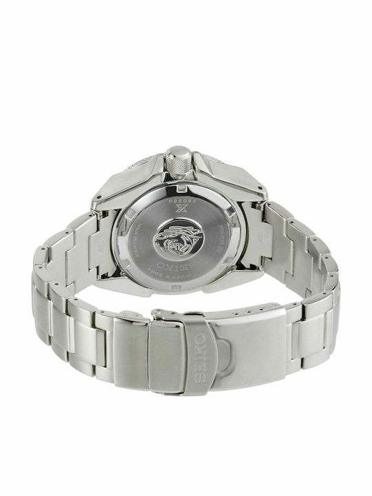Seiko Prospex Ανδρικό Ρολόι 42.8mm Αυτόματο με Ασημί Μεταλλικό Μπρασελέ