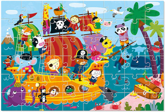 Kinderpuzzle Giant the Pirate Ship für 3+ Jahre alt+ Jahre 48pcs Ludattica