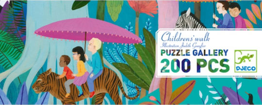 Дървено Детски Пъзел Children's Walk за 6+ години+ Години 200бр Djeco