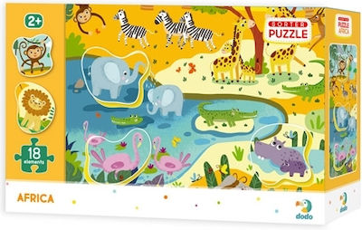 Kinderpuzzle Ζούγκλα für 2++ Jahre 18pcs Dodo