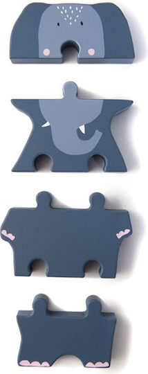 Ξύλινο Παιδικό Puzzle Mrs Elephant 4pcs Trixie