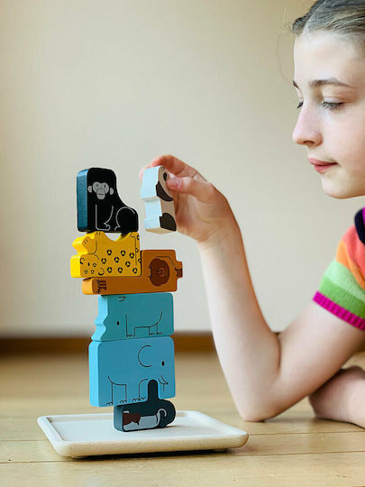 Ξύλινο Παιδικό Puzzle Σφηνώματα Ζωάκια για 2+ Ετών 7pcs Plan Toys