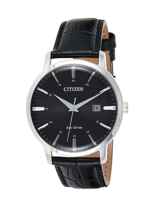 Citizen Ανδρικό Ρολόι 40mm Eco - Drive με Μαύρο Δερμάτινο Λουράκι