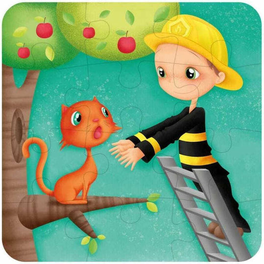 Kinderpuzzle Feuerwehrmann für 3+ Jahre alt+ Jahre 16pcs Eureka