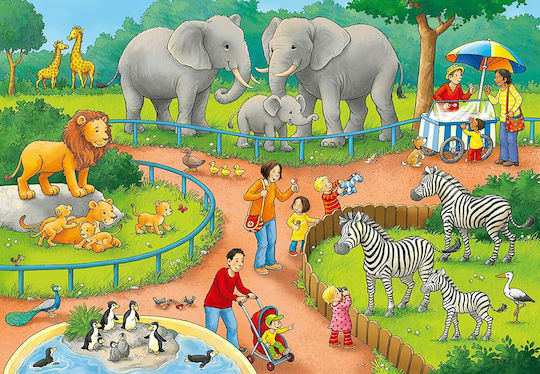 Παιδικό Puzzle A Day at the Zoo για 4+ Ετών 48pcs Ravensburger