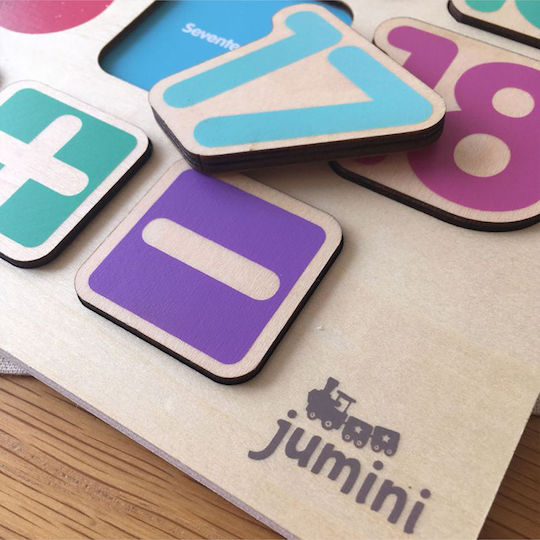 Wooden Kids Peg Puzzle Numbers 23pcs Jumini