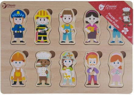 Wooden Kids Peg Puzzle Professions for 1.5+ years+ Years 10pcs Classic World