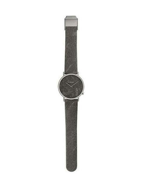 Komono Lewis Herrenuhr 41mm Batterie mit Gray Lederarmband