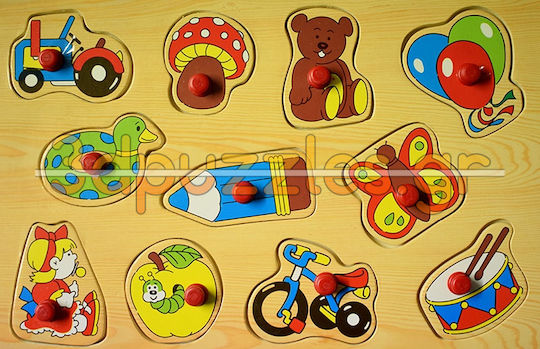 Wooden Kids Peg Puzzle Games for 2+ Years 11pcs Anelixi