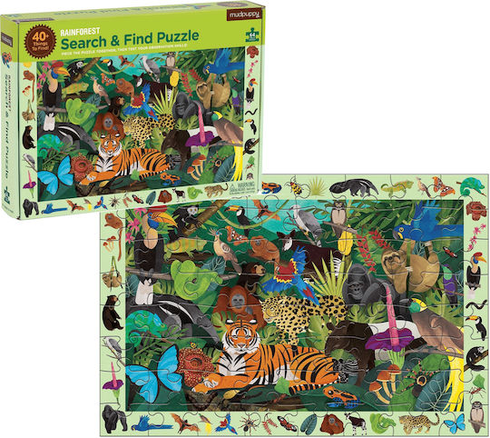 Kids Puzzle Tropical Forest for 4+ years old+ Years 64pcs Mudpuppy