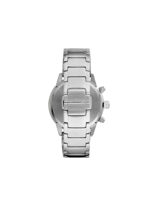 Emporio Armani Uhr Chronograph Batterie mit Silber Metallarmband