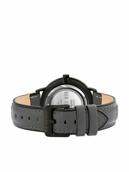 Ben Sherman Portobello Social Ceas Barbati 41mm Baterie cu Curea din Piele Neagră
