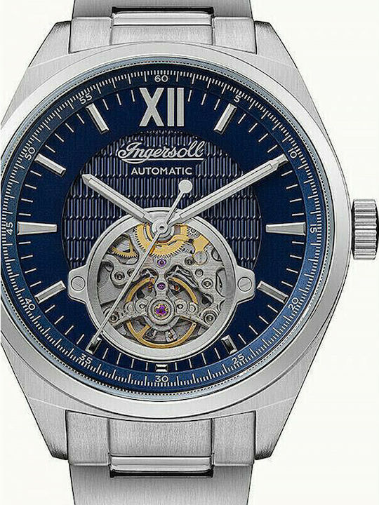 Ingersoll Men's Watch 44mm Chronograph Automatic with Silver Metal Bracelet