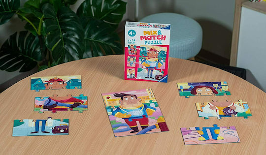 Детски Пъзел Mix & Match Любими Професии за 4+ години+ Години 72бр Ravensburger