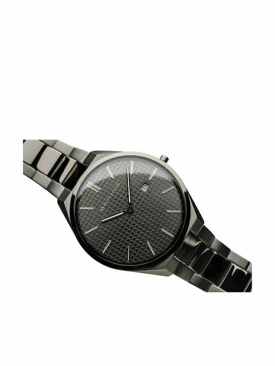 Bering Time Men's Watch 40mm Battery with Gray Metal Bracelet
