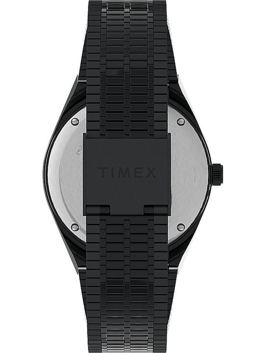 Timex Reissue Ανδρικό Ρολόι 38mm Μπαταρίας με Μαύρο Μεταλλικό Μπρασελέ