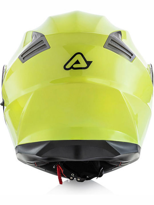 Acerbis Serel Fluo Yellow Motorcycle Helmet Flip-Up ECE 22.05 1550gr with Sunvisor