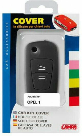 Θήκη Κλειδιού Type-1 από Σιλικόνη με 2 Κουμπιά για Opel σε Μαύρο Χρώμα