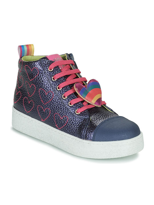 Kinder Sneakers Hoch Anatomisch Marineblau
