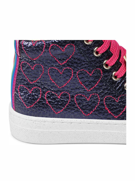 Kinder Sneakers Hoch Anatomisch Marineblau
