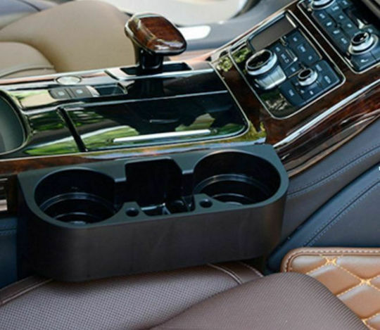 Factory Car Cup Holder Car Valet with Mobile Mount 2 Positions for Console in Black Color