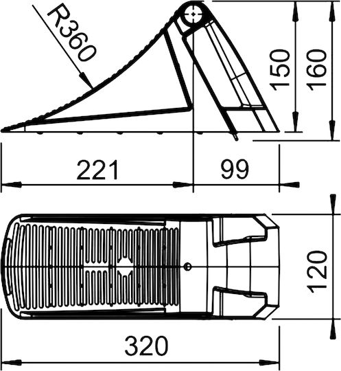 Next Systems Σφήνα Τροχού (Τάκος) από Πλαστικό - Πρότυπο Din 76051
