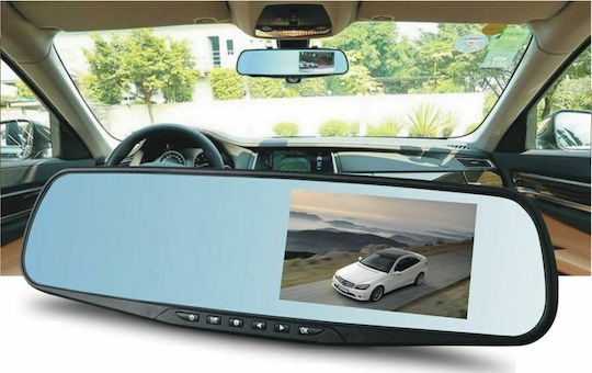 1080P Mirror Car DVR Set with Rear Camera, 4.3" Display with Clip