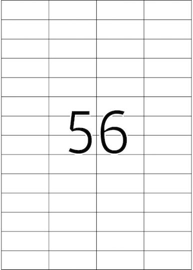 Typotrust 5600 Αυτοκόλλητες Ετικέτες Α4 Ορθογώνιες 52.5x21.2mm