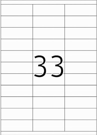 Typotrust 3300 Self-Adhesive Rectangular A4 Labels 70x25.4mm