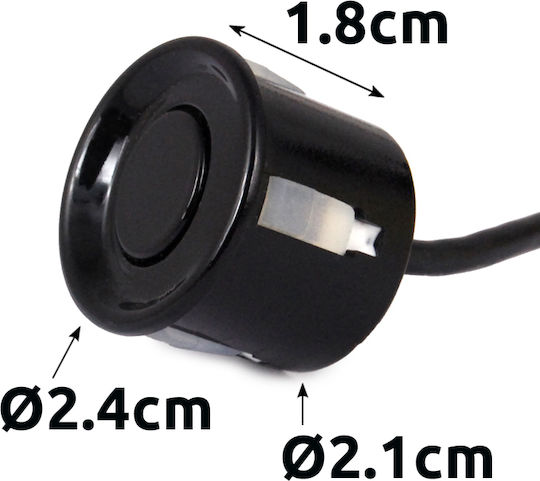 Autoline Car Parking System with Screen and 4 Sensors in Black Color