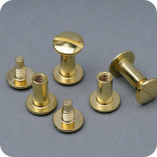 Next Screw Bookbinding Gold Screws Male Female Menu 100 Pairs