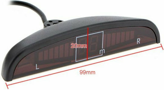 Peiying Car Parking System with Screen and 4 Sensors in White Color