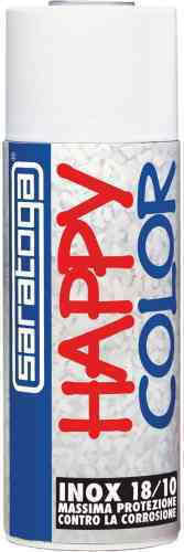 Saratoga Spray Paint Happy Inox 18/10 with Nickel Effect Silver 400ml