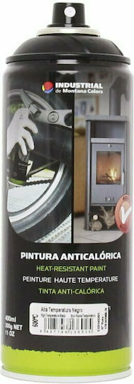 Montana Colors Σπρέι Βαφής Heat-Resistant Υψηλής Θερμοκρασίας με Μεταλλικό Εφέ Ασημί 400ml